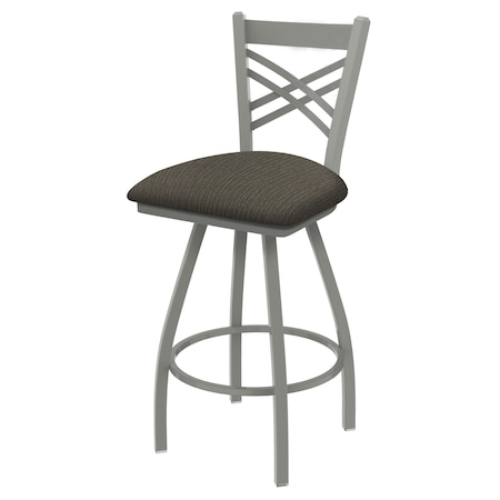 36 Swivel X-Tall Bar Stool,Nickel Finish,Graph Chalice Seat